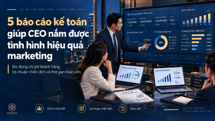 Đo lường hiệu quả marketing bằng báo cáo kế toán quản trị CAC, LTV, ROI cho CEO
