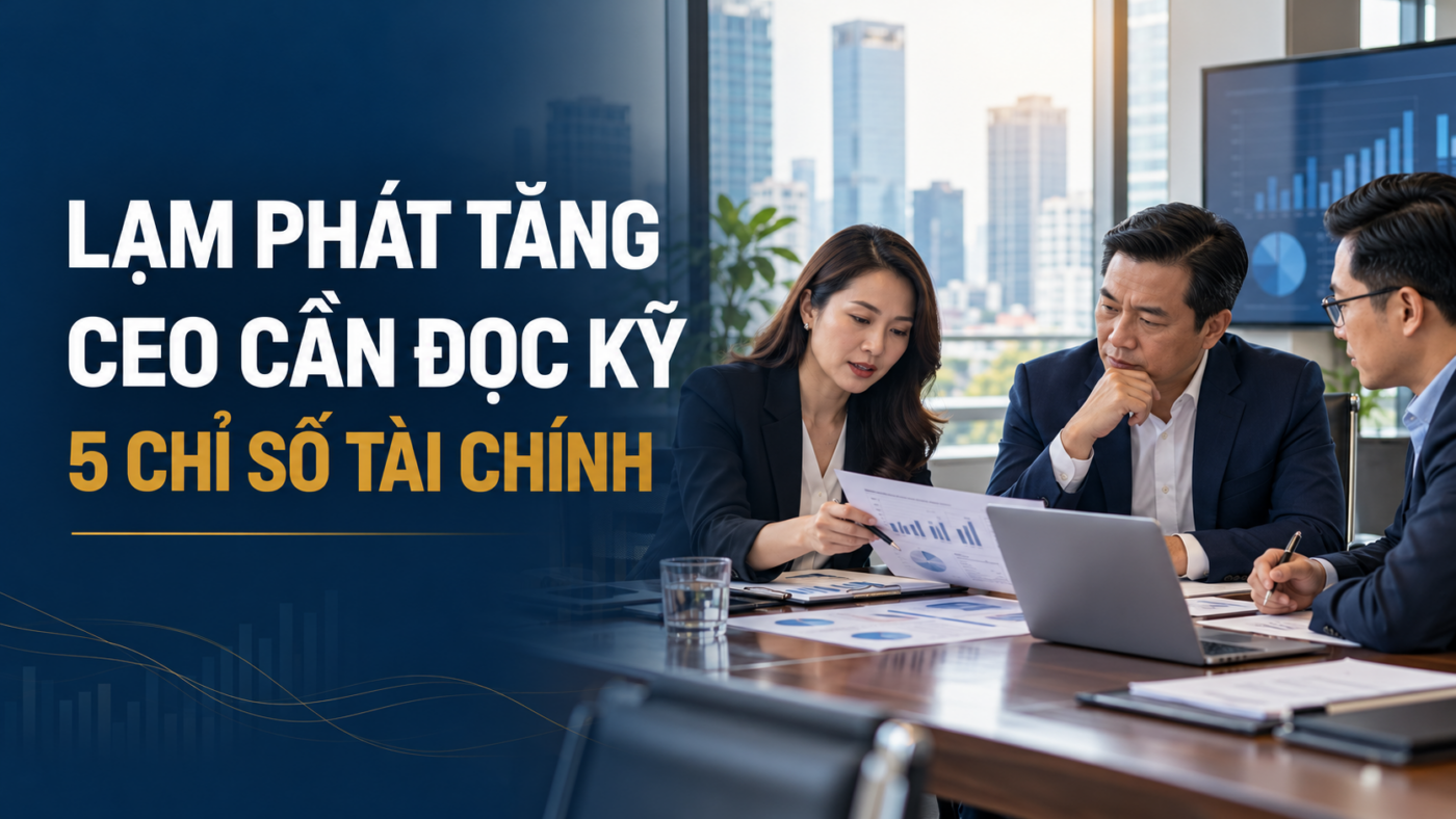 5 chỉ số tài chính trong lạm phát giúp CEO nhìn rõ lợi nhuận, dòng tiền và hiệu quả vốn